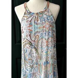 Altar'd State Sz M Paisley A Line Halter Babydoll Dress Boho Festival Summer